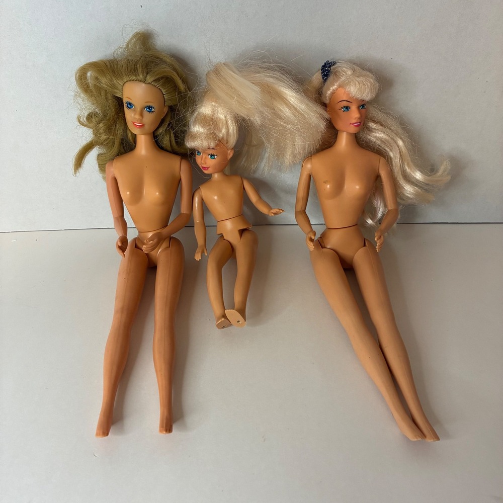 Lot of 3 Vintage Kid Kore Fashion Dolls Blonde Hair 1990s 2000s for Collectors